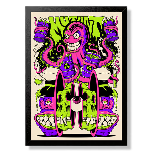 GIPP x Mutant Brewing Octopus Screen Print Poster 18x24"