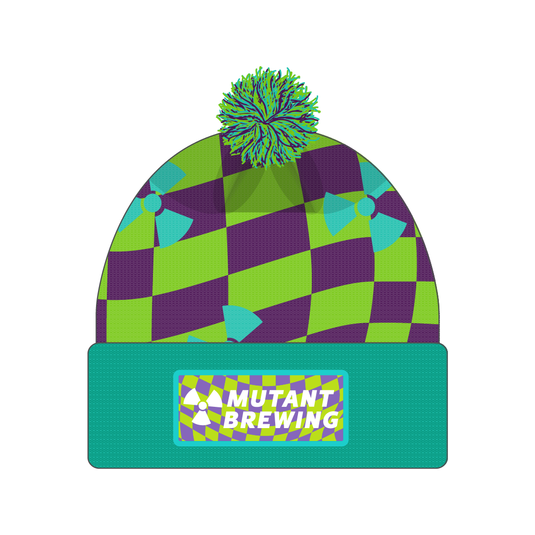 Green Checker Beanie