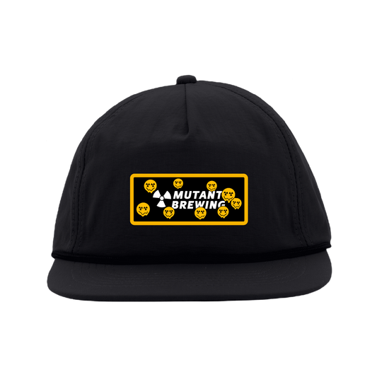 Smiley Snapback Hat - Black