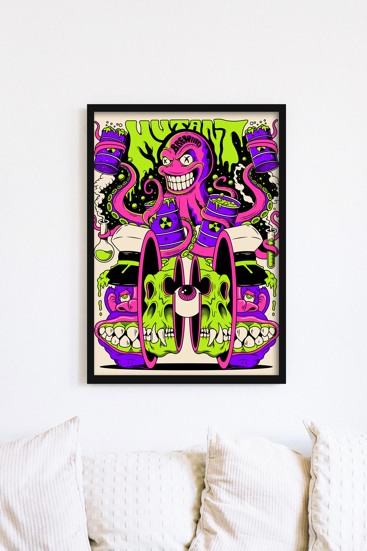 GIPP x Mutant Brewing Octopus Screen Print Poster 18x24"